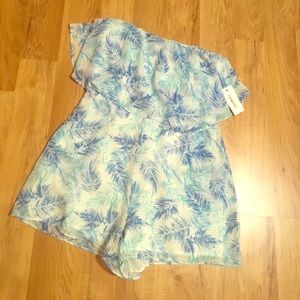 White and blue romper